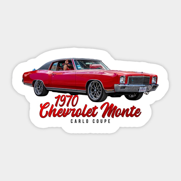 1970 Chevrolet Monte Carlo Coupe Sticker by Gestalt Imagery